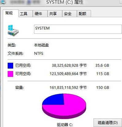 win8.1系统c盘越来越小怎么解决
