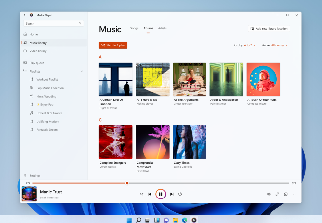 取代 Groove 音乐的新版 Media Player