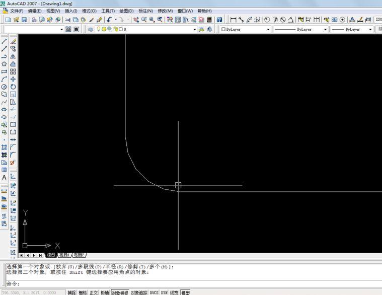 AutoCAD 2007倒角命令怎么使用