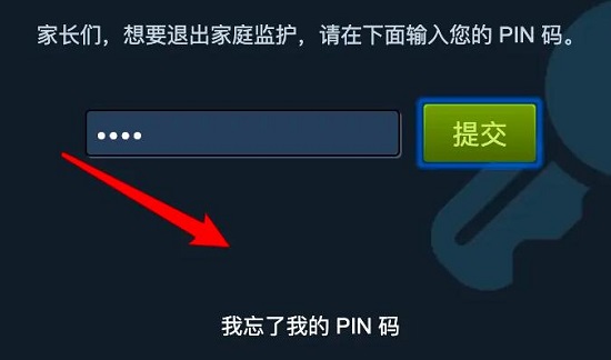 steam家庭监护pin码忘了怎么办