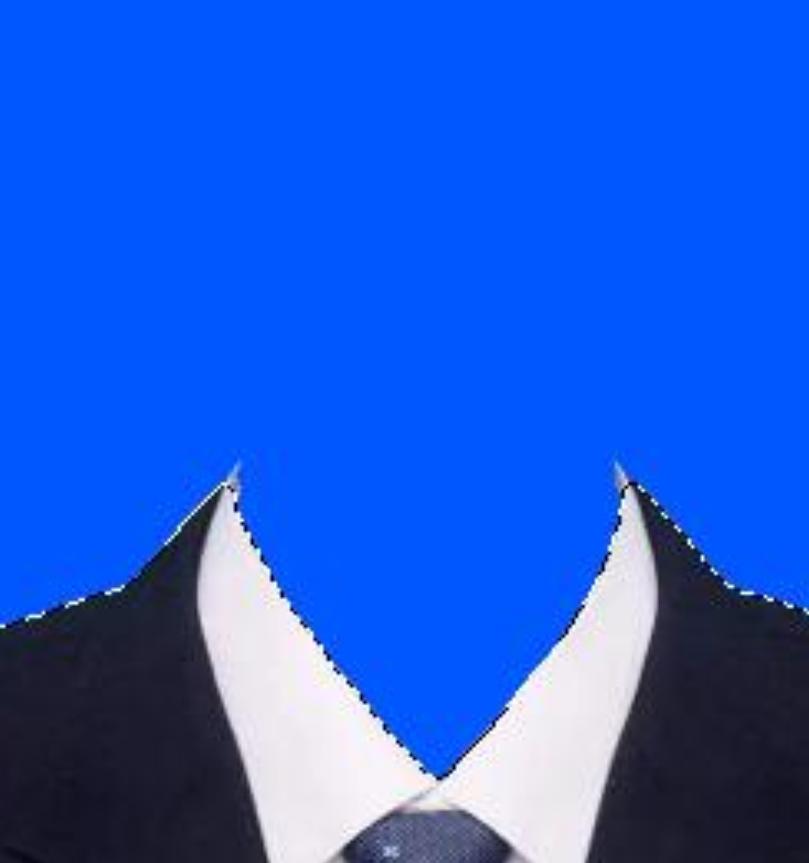 PS如何将证件照底色更改为蓝色