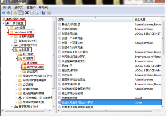 Win7提示没有权限访问共享怎么办