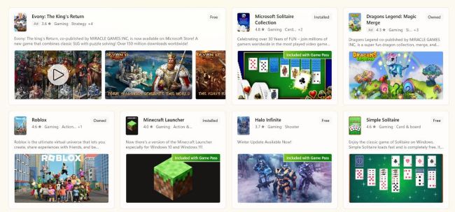 微软Store 新版上线测试：重新调整主页布局，优化搜索体验