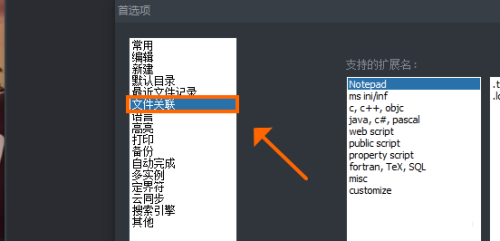 Notepad++怎么查看文件关联