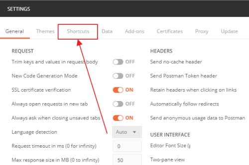Postman如何设置快捷键