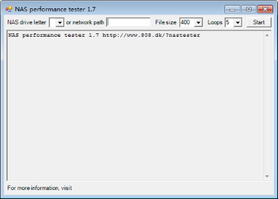 NAS performance tester