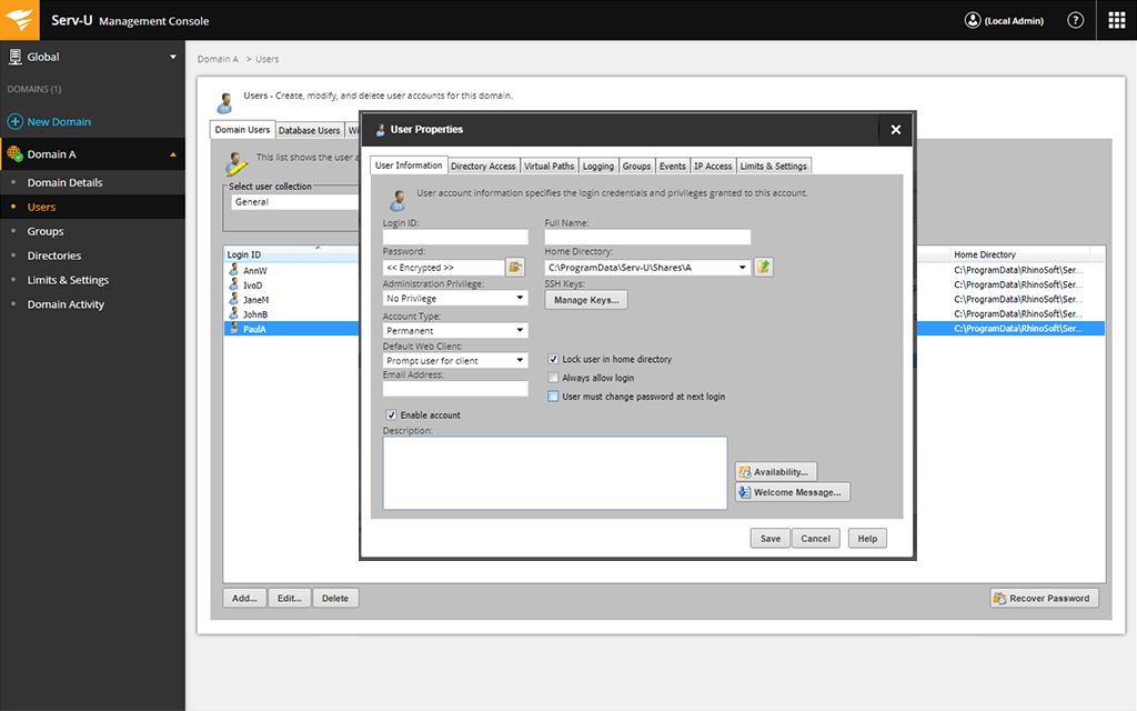 ServU FTP Server